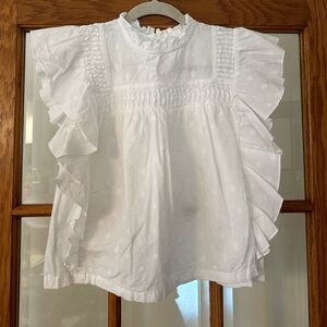Mango Cotton Voile Sleeveless Blouse size XS